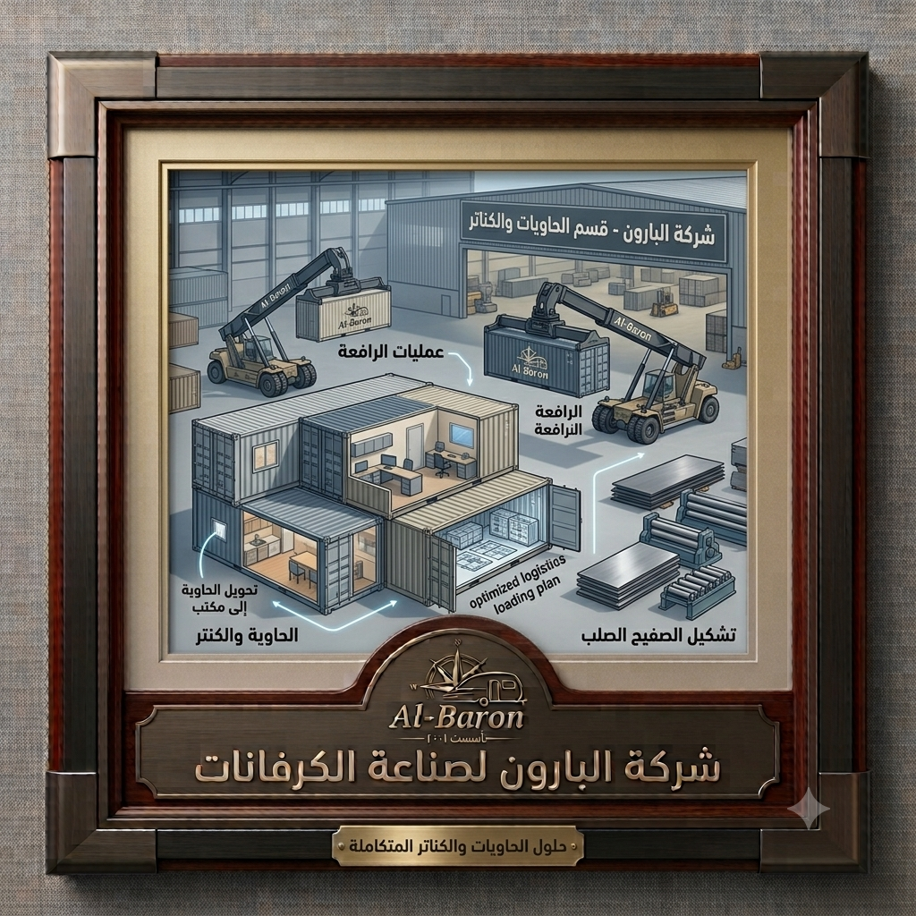 شركة البارون: الرائدة في تصنيع وتوريد الحاويات والكبائن الجاهزة (الكناتر)